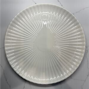 VINTAGE/MCM - 14" Ernest Sohn Creations, Ribbed Porcelain Serving Platter